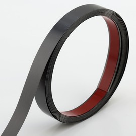 Gaahing Brushed Metal Trim, Peel and Stick Stainless Steel Wall Molding for Fireplace, Mirror Frame, Furniture and Home Decoration, 16.4 ft x 0.8 in