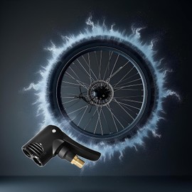 Black Valve Adapter Dual Head Bike Track Pump Tyre Air Pump Connector Head Tires and Cycling Tube Accessories