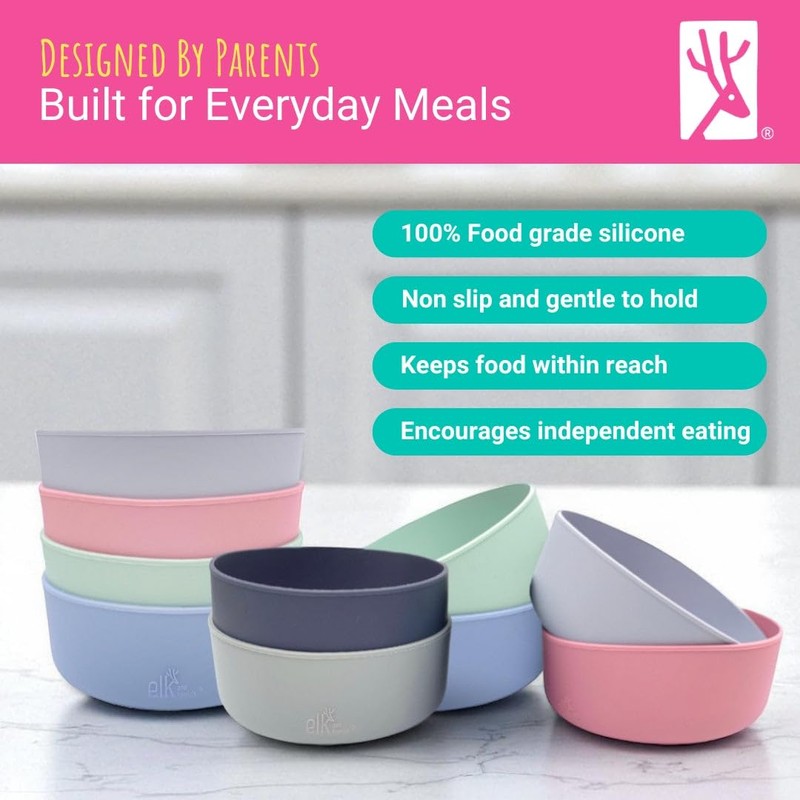 Elk and Friends Kids Porcelain Bowl Silicone Sleeves | Sleeves