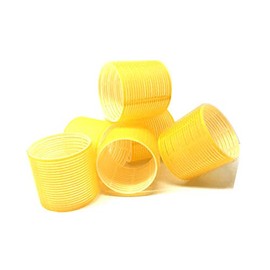 6 Pack Super Jumbo Self Grip Hair Rollers Pro Salon Hairdressing - Big Curlers Create Volume For Long Hair (Yellow)