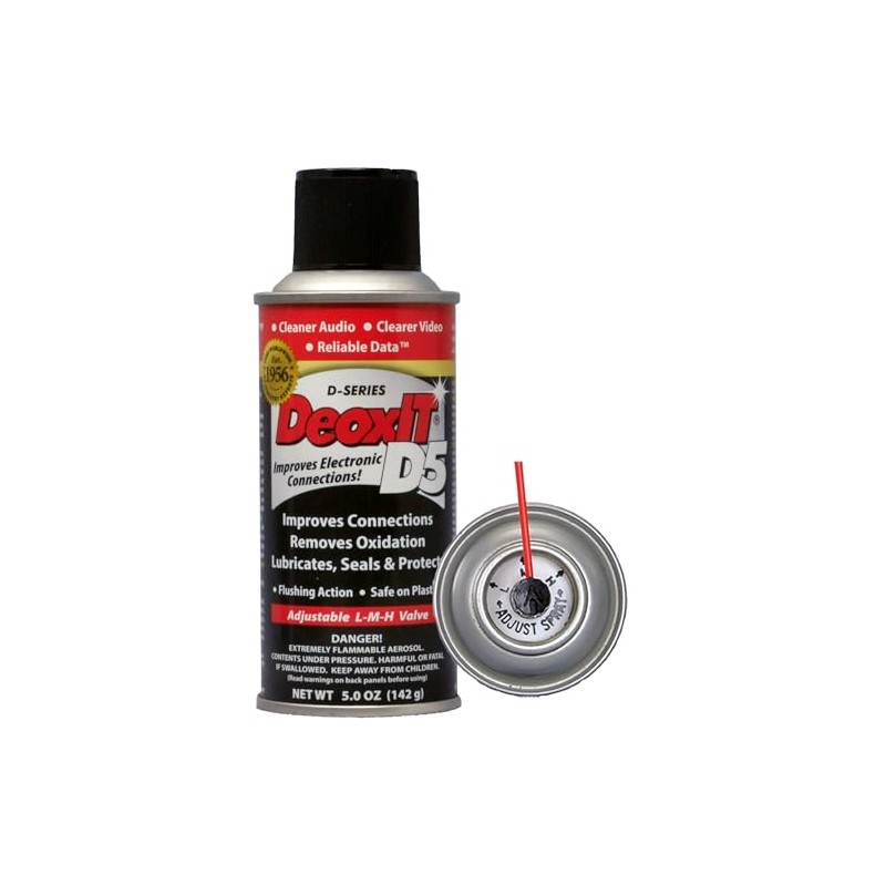 DeoxIT D5S-6 Spray, More Than A Contact Cleaner, 142g, Low-Med-High