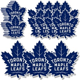 21 Pcs Maple Leafs Stickers for Adults Teens Children, Hockey Team Theme Vinyl Waterproof Decals for Laptop, Water Bottles, Phones, Skateboards, Guitars, Luggage (S/M/L 3 Sizes)