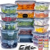 Juego de recipientes herméticos de plástico para almacenamiento de alimento