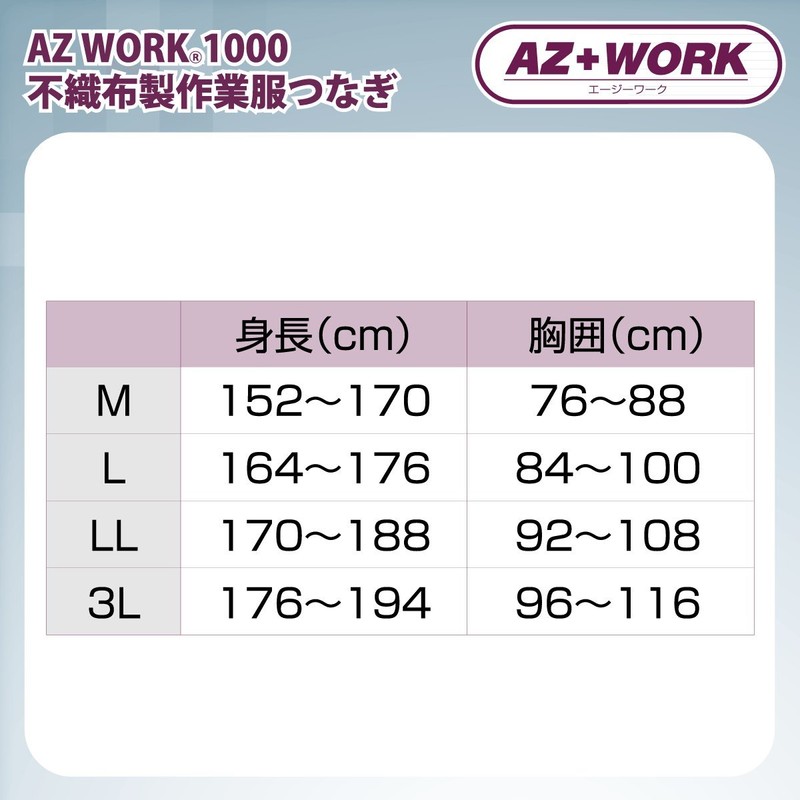 Azeas PP Overalls, Navy Blue, LL AZWORK1000KLL