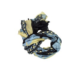 Cozzy Land Floral Crinkle Scarf -Black-35 inches wide x 68 inches long