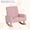 FIREFLOWERY Toddler Rocking Chair, Kids Sofa Chair with Solid Wooden