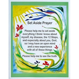 Set Aside Prayer AA recovery poster - Heartful Art by Raphaella Vaisseau