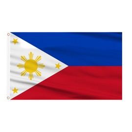 AhfuLife Philippines Flag 3x5 Ft, Large Filipino Flag National Flags for Outside - Double Side with Brass Eyelets for World Cup Party Decorations, Soccer Party Bar Garden Decoration Indoor Outdoor