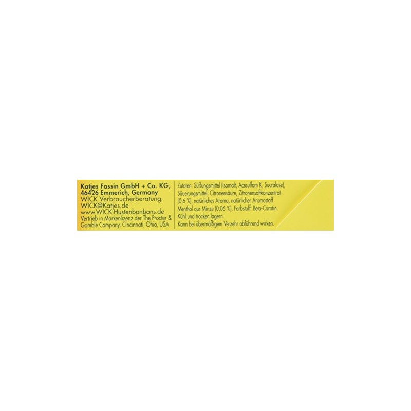 Wick Lemon & Natural Menthol No Sugar Click Box Pack