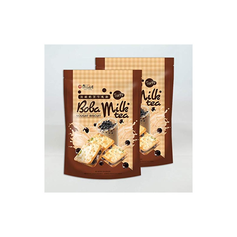 Boba Milk Tea Flavored Nougat Biscuit 120g Bag (Pack of