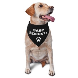 vercosee Baby Security in Training,Pregnancy Announcement,Gender Reveal Dog Bandana,Scarf Accessories Props Decorations,Gift for Dog Lover Party (Black)