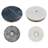 Lamp/Sculpture Base-Marble-6"-Round: Black or White (1 Pc.) (6" Marble-Round-Black-w/Cord Hole)