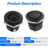 MEIRIYFA XLR 5-Pin Socket Panel Mount Adapter Audio Connector, XLR