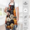 cromcu Dog Apron,Oxford Fabric Adjustable Kitchen Apron with 2 Pockets,Waterproof