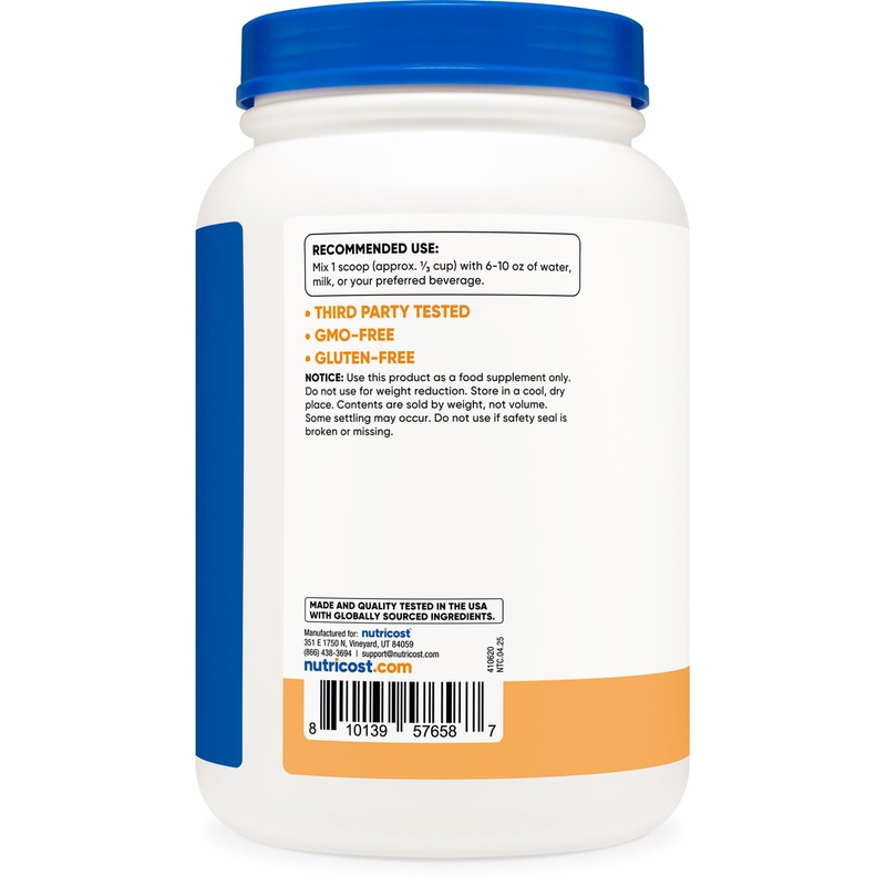 Nutricost Whey Protein Isolate 2 LB Churro Flavored - GMO-Free,