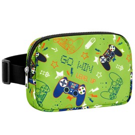 Boys Game Fanny Pack- Kids Waist Bag Game Belt Bag with Adjustable Waistband 51-90cm Boys Bum Bag Game Multiple Compartments Fanny Bag Boys Sports Bag Child Runner Bag Game Gifts