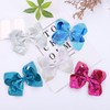 AMYDECOR 8 Inch Rainbow Sparkly Glitter Sequin Hair Bows for