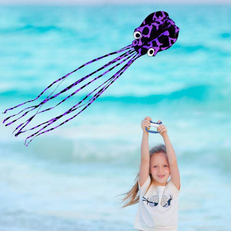 Outdoor Spotted Soft Octopus Single Line Kite Animal Shape Kite