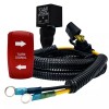 OZ-USA Turn Signal On/Off/On Red Rocker Switch Power Block Wire