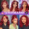 Hihmarm 12 Inch 99j Burgundy Bob Wig Human Hair 13x4