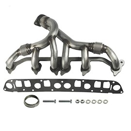 JDMSPEED - Kit de juntas y colector de escape de acero inoxidable de repuesto para Grand Cherokee Wrangler 4.0L de repuesto para Jeeps Select 1991... 