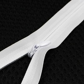 Paquete de 20 cremalleras invisibles blancas de 20 pulgadas, cierre oculta de nailon n.º 3 para costura, cremalleras de manualidades para ropa, almohadas, bolsas y disfraces (blanco, 20 pulgadas)