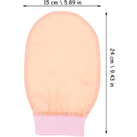 Glims Guante Exfoliante de Baño para Mujer Tejido Imitación Seda, Ligero y Agradable al Tacto, Adecuado para Ducha y Exfoliación Corporal
