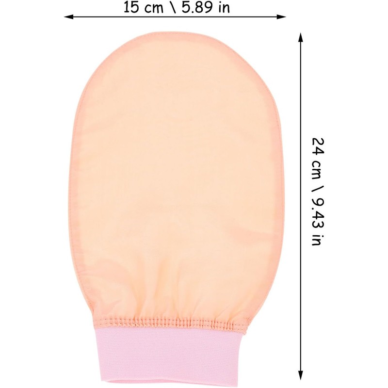 Glims Guante Exfoliante de Baño para Mujer Tejido Imitación Seda,