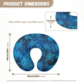 TSVAGA Pillow Cover Breastfeeding Pillow Slipcover for Moms Soft Breathable Knit Fabric Newborn Infant Feeding Pillow Covers for Baby Girl Boy, Sea Turtle