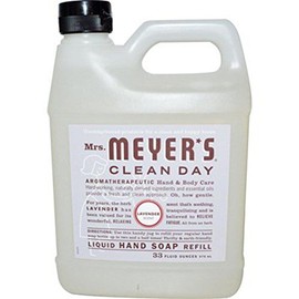 Mrs. Meyer's Clean Day Liquid Hand Soap Refill, Cruelty Free and Biodegradable Formula, Lavender Scent, 33 oz