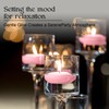 12 pcs 2-inch Floating Candles, Pink, smokeless and unscented, Burns