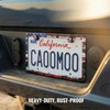 2 Pack License Plate Frames (USA American Flag Design) -