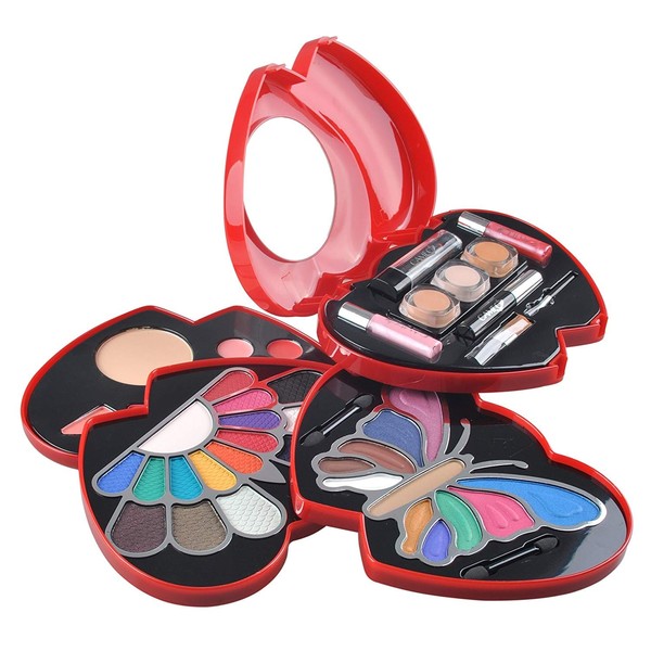 Red Double Heart Glamour Girl Makeup Color Kit by Cameo