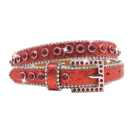 EVERBLTING Rhinestone Belt Women Studded Belts Western Cowboy Cowgirl Belts Goth Belt Women Bling Stylish Belt Cowgirl Belts y2k 95