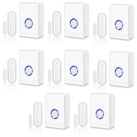 GREENCYCLE Wireless Door Sensor Chime Door Open Alarm, Door Chime for Business When Entering, Shop Entry Chime System for Home Security Shop Office, 600FT Long Range, 48 Ringtones 5 Volume Level, 8PK