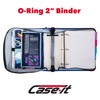 Case-it Transulcent Go Tab Zipper Binder, 2" O-Ring with 5-Color