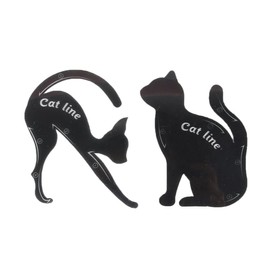 2pcs Cat Eyeliner Template Premium Pvc Material Smoky Eyes Makeup Applicators Cat Shaped Eye Liner Guide Stencil Tool for Makeup Beginner, Eyeliner Stencil Cat Stencil Winged Eyeliner Stencil Cat