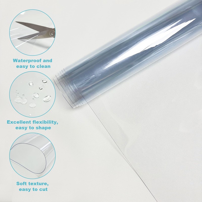 Clear Vinyl for Sewing, Clear PVC Vinyl Roll 11.8" x