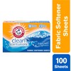 ARM & HAMMER Fabric Softener Sheets, 100 sheets, Purifying Waters