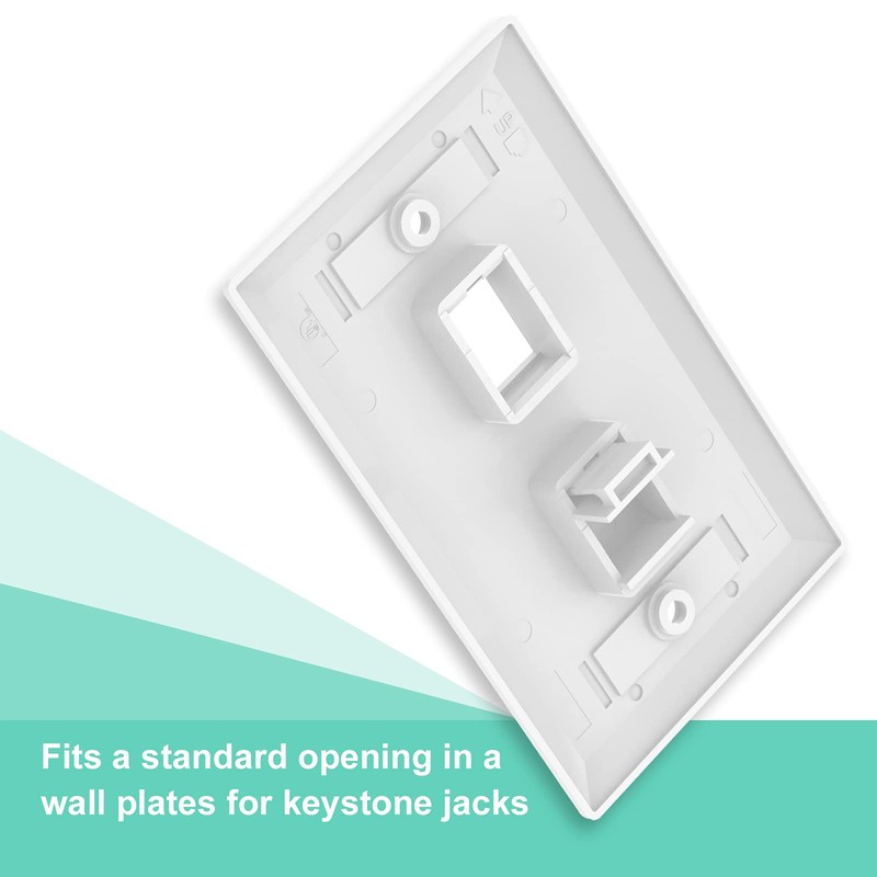 LEENUE Blank Keystone Jack Inserts（20 Pack) Keystone Jack for Keystone