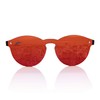 glozzi Women's Sunglasses Polarised UV400 Wood Round with Wooden Temple