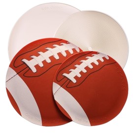 Safe Grabs: Multi-Purpose Silicone Original Microwave Mat as Seen on Shark Tank | Splatter Guard, Trivet, Hot Pad, Pot Holder, (BPA Free, Heat Resistant, Dishwasher Safe), Gray & Football