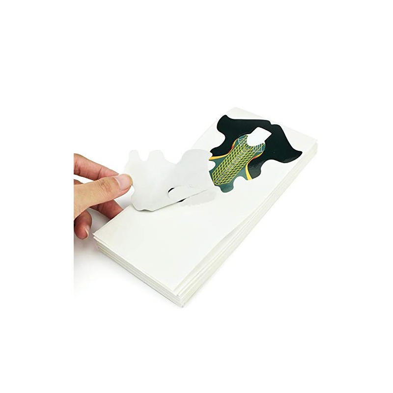 Tvoip 100Pcs/Pack Nail Form Stickers Extension Tips Guide Extension French