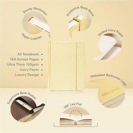 A5 Notebook Bullet Dotted or Lined Journal 150gsm Paper The Pro by Ottergami