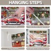 1PC 16x7ft Christmas Red Truck Garage Door Banner Decorations