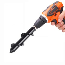 Wopanxye 8x18cm Garden Drill Digger, Soil Cultivator Drill Bit, 3/8" Hex Shank, Flower Bulb Planter Auger for Digging Holes Deep Cultivating, DIY Tool for Planting Trees Shrubs, Post Hole Bulb Digger