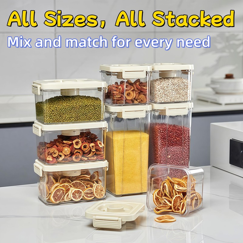 Hoffnugshween Vacuum Food Storage Container – Press-to-Seal Airtight Box, Durable