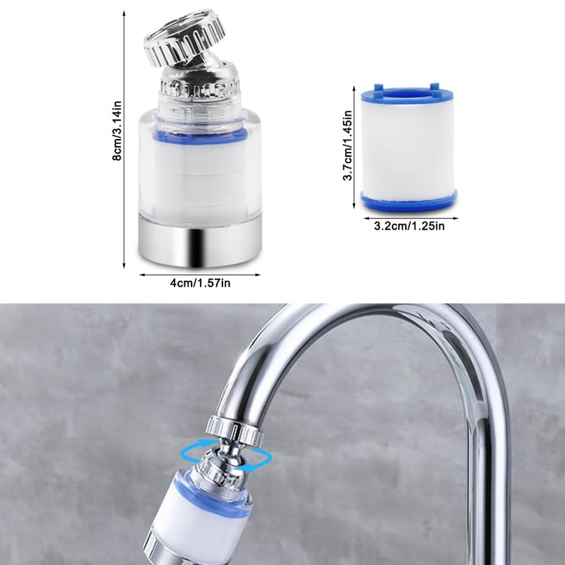 Bathroom Faucet Filter,Sonku Bathroom Sink Filter Universal 360° Rotating Faucet