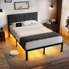 OLEVS Full Bed Frame with Headboard Metal Platform Bed Full