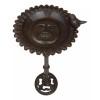 Ebros Gift Rustic Cast Iron Bird Perching On Sunflower Bird